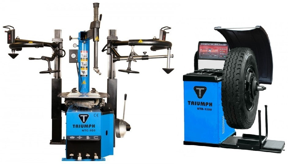 Triumph NTC-950-2 Tire Changer, NTB-1200 Wheel Balancer Combo