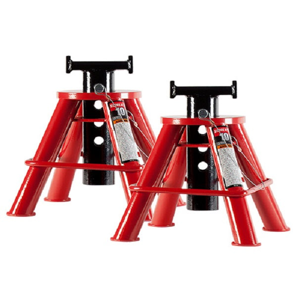 Sunex 1210 Low Height Pin Type Jack Stands, 10-Ton Capacity - All
