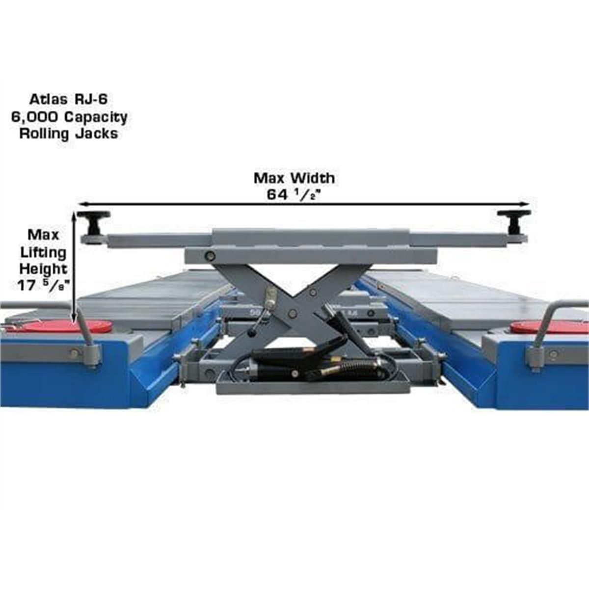 Atlas Equipment 12ASL Alignment Scissor Lift and RJ-6 Rolling Jacks Combo