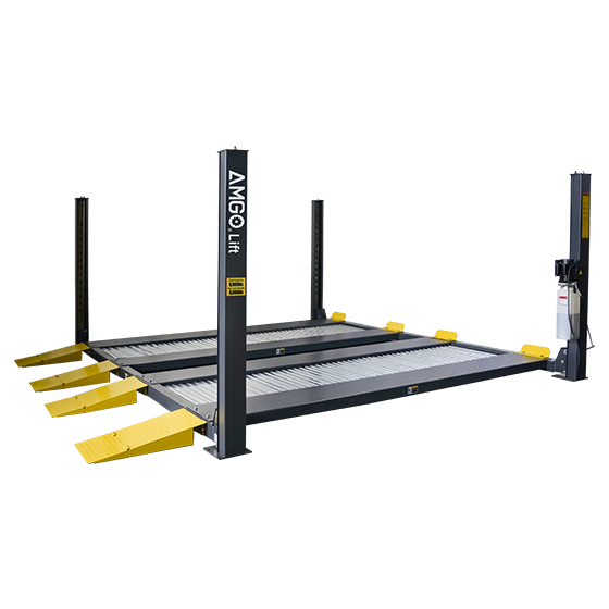 AMGO 409-DP, Double Wide, 4 Post Parking Auto Lift, 9,000-lb Capacity