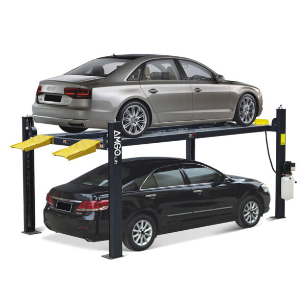 AMGO Storage Lift 407-P, 4 Post Parking Auto lift, 7,000-lb Capacity