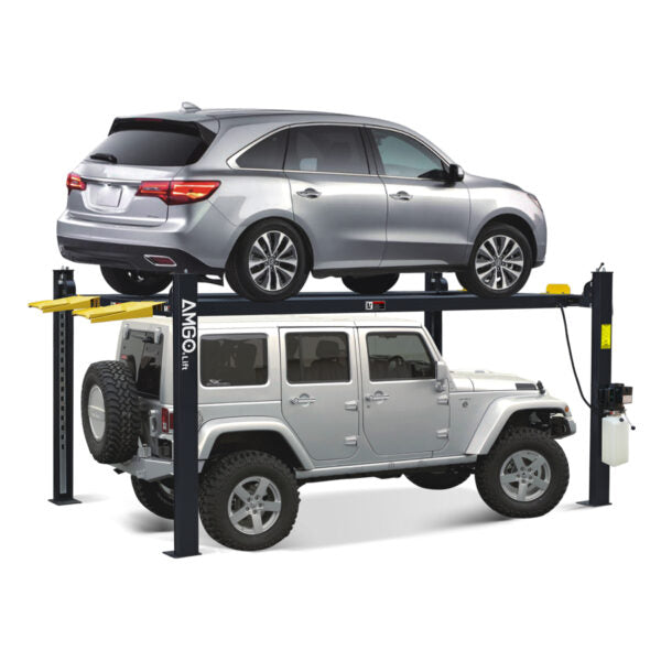 AMGO Storage Lift 409-HP, 4 Post Parking Auto lift, 9,000-lb Capacity