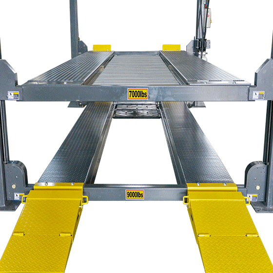 AMGO 4097X, Triple-4 Post Parking Auto Lift, 9,000-lb Capacity