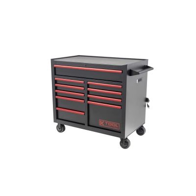 K Tool Toolbox 41 Inch Premium 10 Drawer Double Bay 1,000 lb, Black (75132)