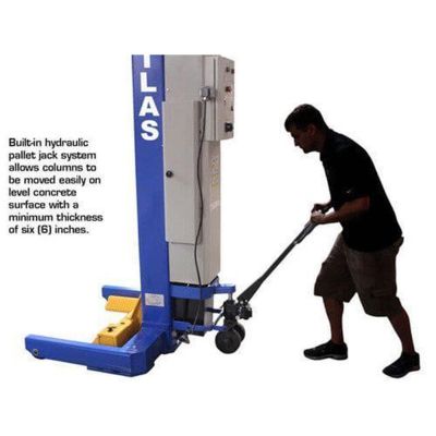 Atlas ALI Certified Battery Powered Mobile Column Lift System 74,000 lb. Capacity
