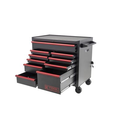 K Tool Toolbox 41 Inch Premium 10 Drawer Double Bay 1,000 lb, Black (75132)