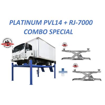 Atlas Platinum ALI, PVL-14 and RJ7's Commercial Grade 4 Post Auto Lift, Combo