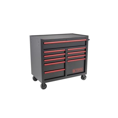 K Tool Toolbox 41 Inch Premium 10 Drawer Double Bay 1,000 lb, Black (75132)