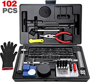 ORCISH 102Pcs Tire Repair Kit with Plugs, Patches and Tools