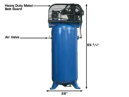 Atlas® Air Force AF5 Single Stage Single Phase 60 Gallon Air Compressor