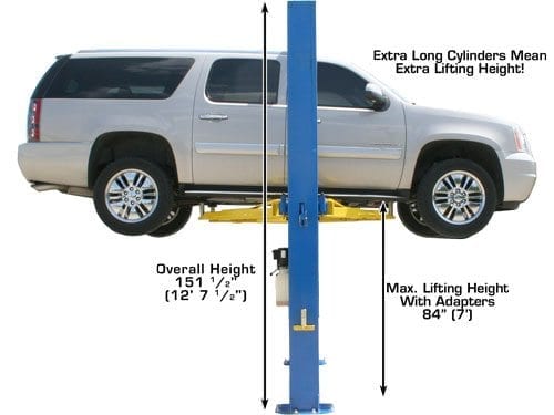 Atlas OHX10000X Symmetric, Tall Overhead 2 Post Auto Lift, 10,000-lb