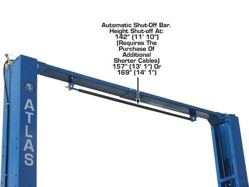 Atlas PV12PX, Adjustable Height, Overhead 2 Post Auto Lift, 12,000-lb