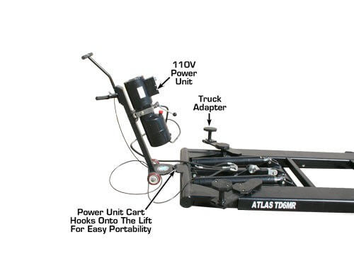 Atlas TD6MR Portable Mid Rise Scissor Auto Lift 6000-lb