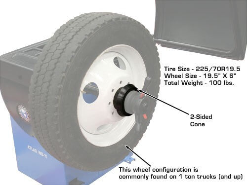 Atlas® WB-LTA Large Truck Adapter Cone Set, 40mm Shafts