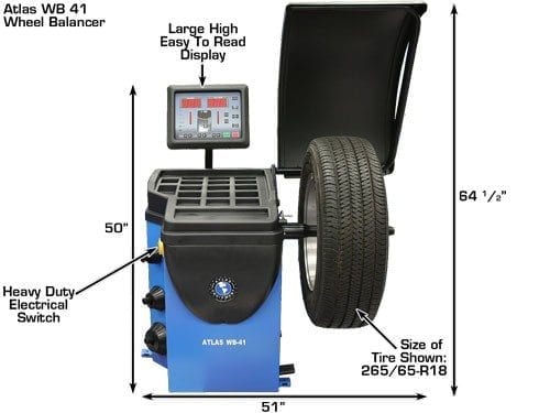 Atlas® WB41 Self-Calibrating Computer Wheel Balancer