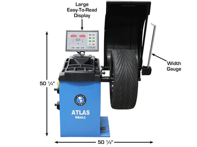 Atlas WB49-2 PRO Premium Self-Calibrating 3D Computer Wheel Balancer