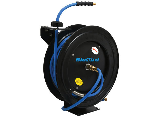 3/8 x 75 ft Auto Rewind Retractable Air Hose Reel With rubber air