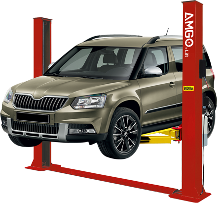 AMGO® BP-9X Base-Plate 2 Post Auto Lift 9,000-lb Capacity