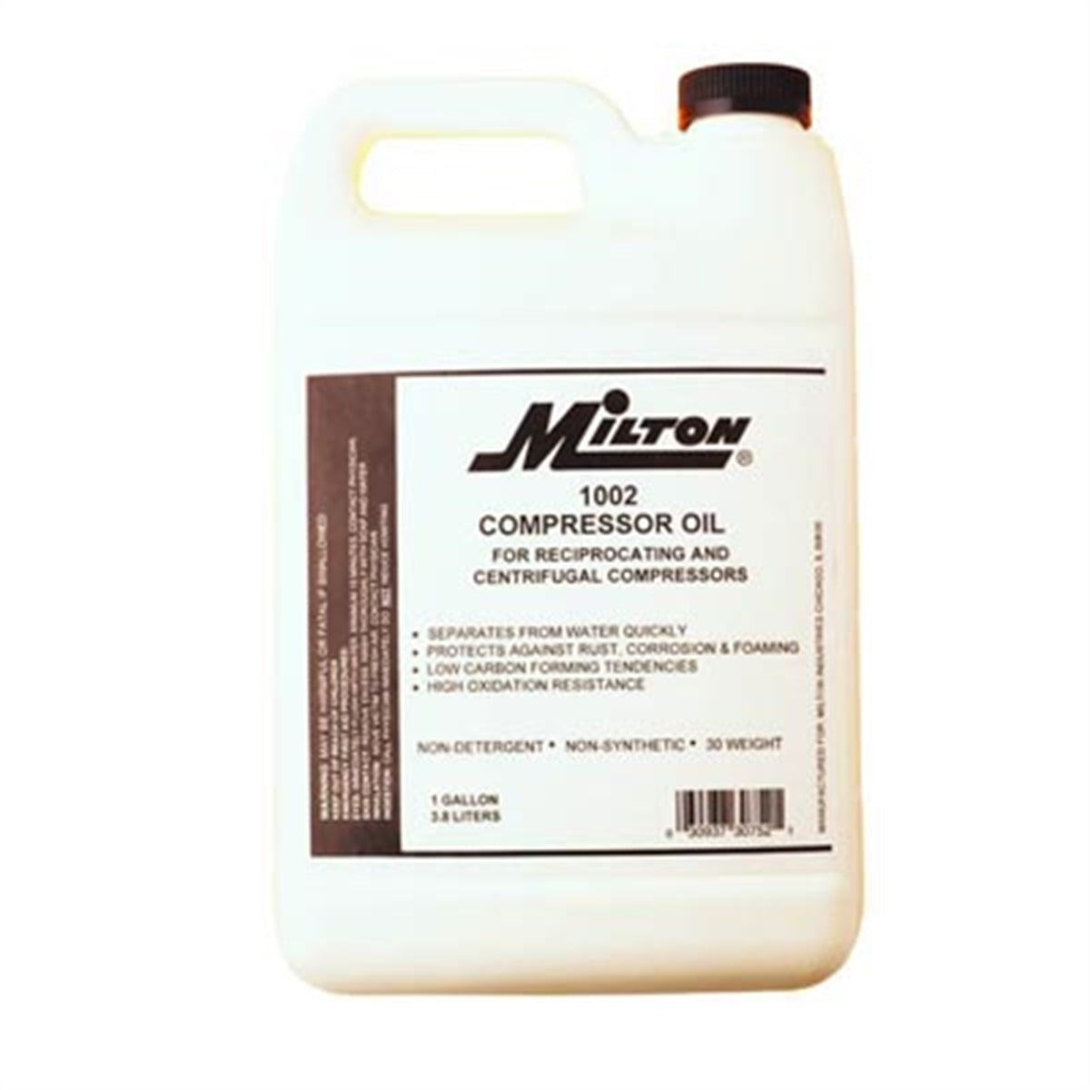 Milton Industries MIL1002 Compressor Oil, 1 Gallon, SAE 30W