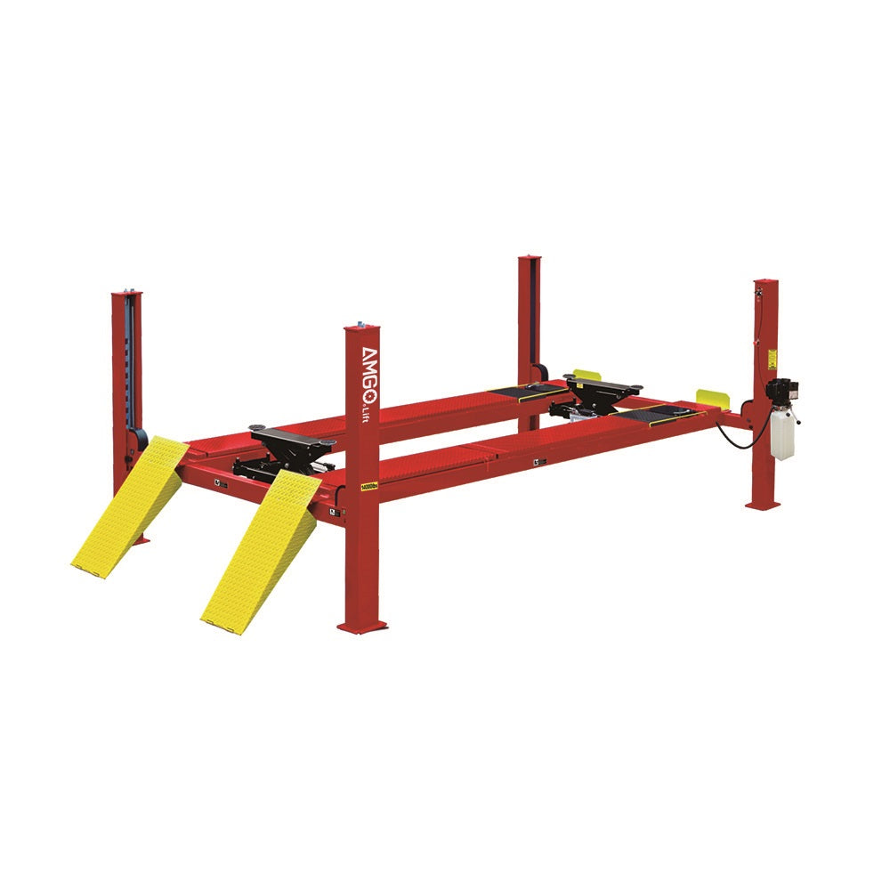AMGO® PRO-14AE, Extended Alignment 4-Post Auto Lift, 14,000 Capacity