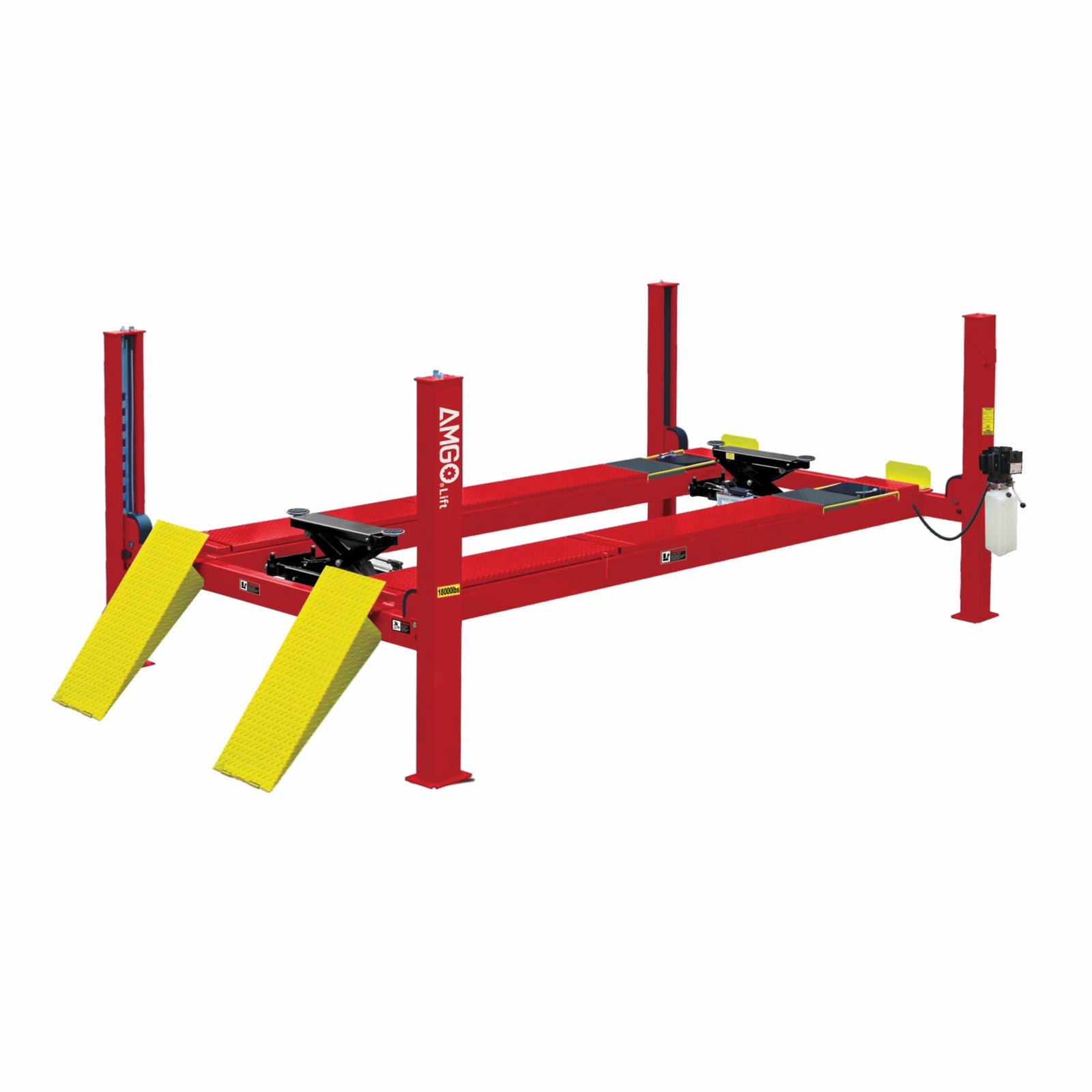 AMGO® PRO-18A, Heavy-Duty Alignment 4-Post Auto Lift, 18,000 Capacity