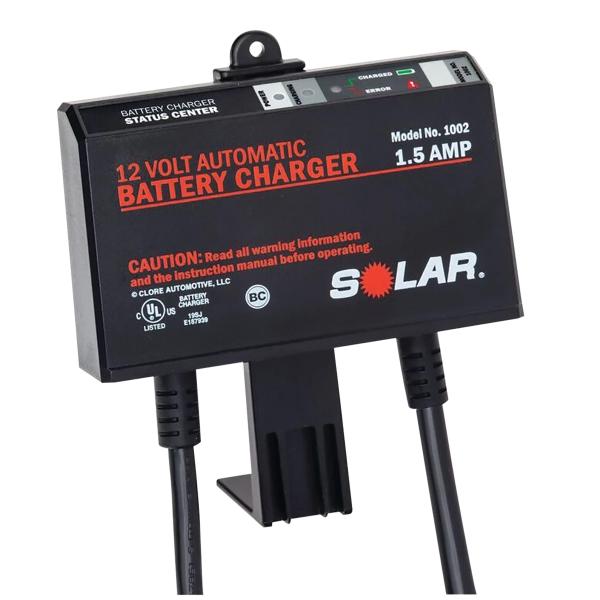 Solar 1.5 Amp 12 Volt Automatic On-Board Charger, SOL1002