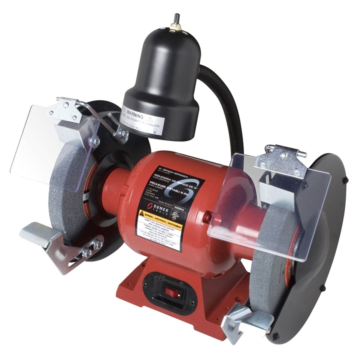 Sunex 8&quot; Bench Grinder with Light - 5002A