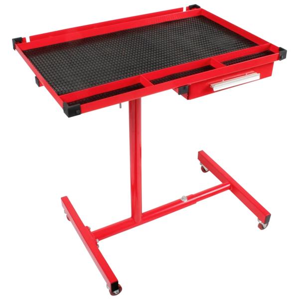Sunex Heavy Duty Adjustable Red Work Table with Drawer, 8019