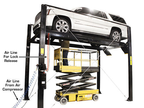 Atlas® PRO7000ST Super Tall 4-Post Automotive Storage Lift